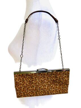 XOXO Leopard Shoulder Bag Chain Strap Y2K
